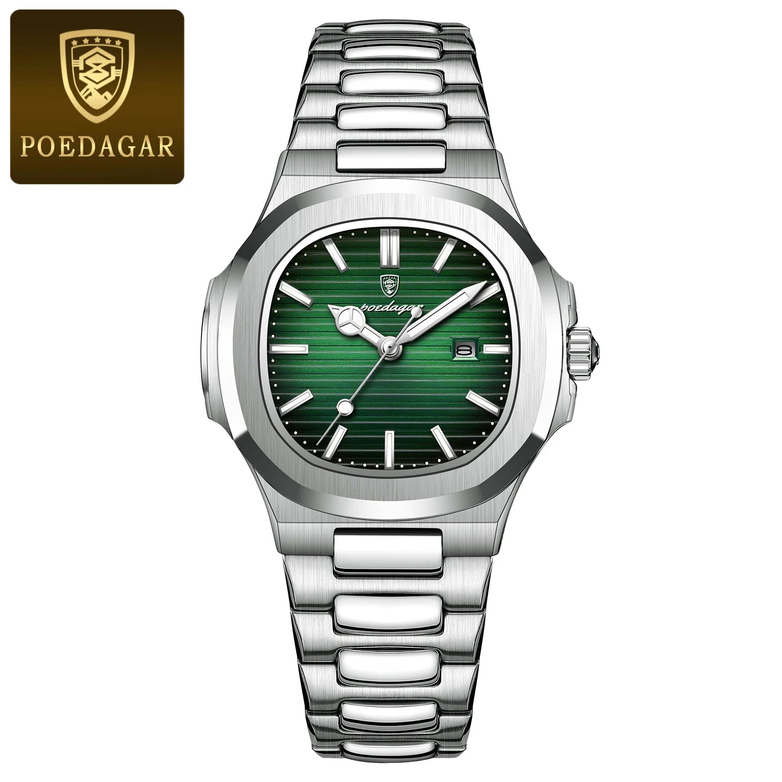 POEDAGAR Original Trendy Women's Watches Waterproof Luminous Date Ladies Wristwatch Stainless Steel Quartz Watch For Woman Reloj
