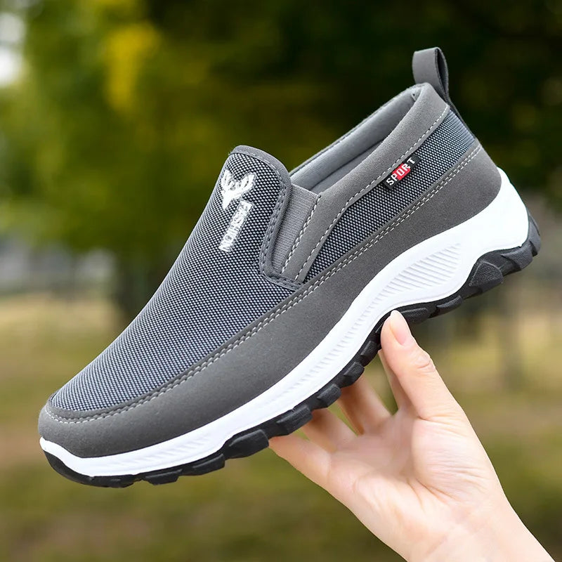 Men Sneakers Breathable Orthopedic Travel Plimsolls Slip On Comfortable for Outdoor Activity Hiking Walking