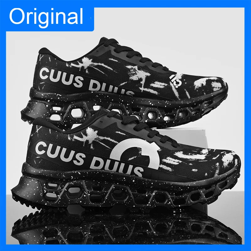 Men Sneakers High-quality Mesh Breathable Hollow Out Soft Sole Rebound Anti Slip Marathon Sports Shoes Comfort Outdoor Running