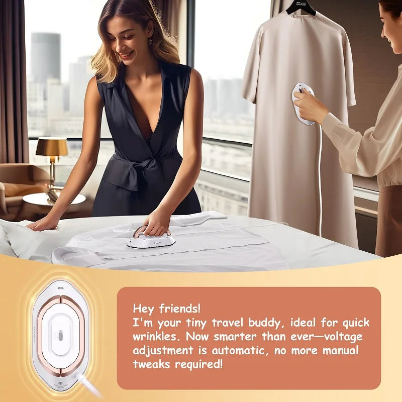 YUNCHI Portable Mini Electric Iron Dual-voltage Non-steam Travel Dry Iron 100-240V