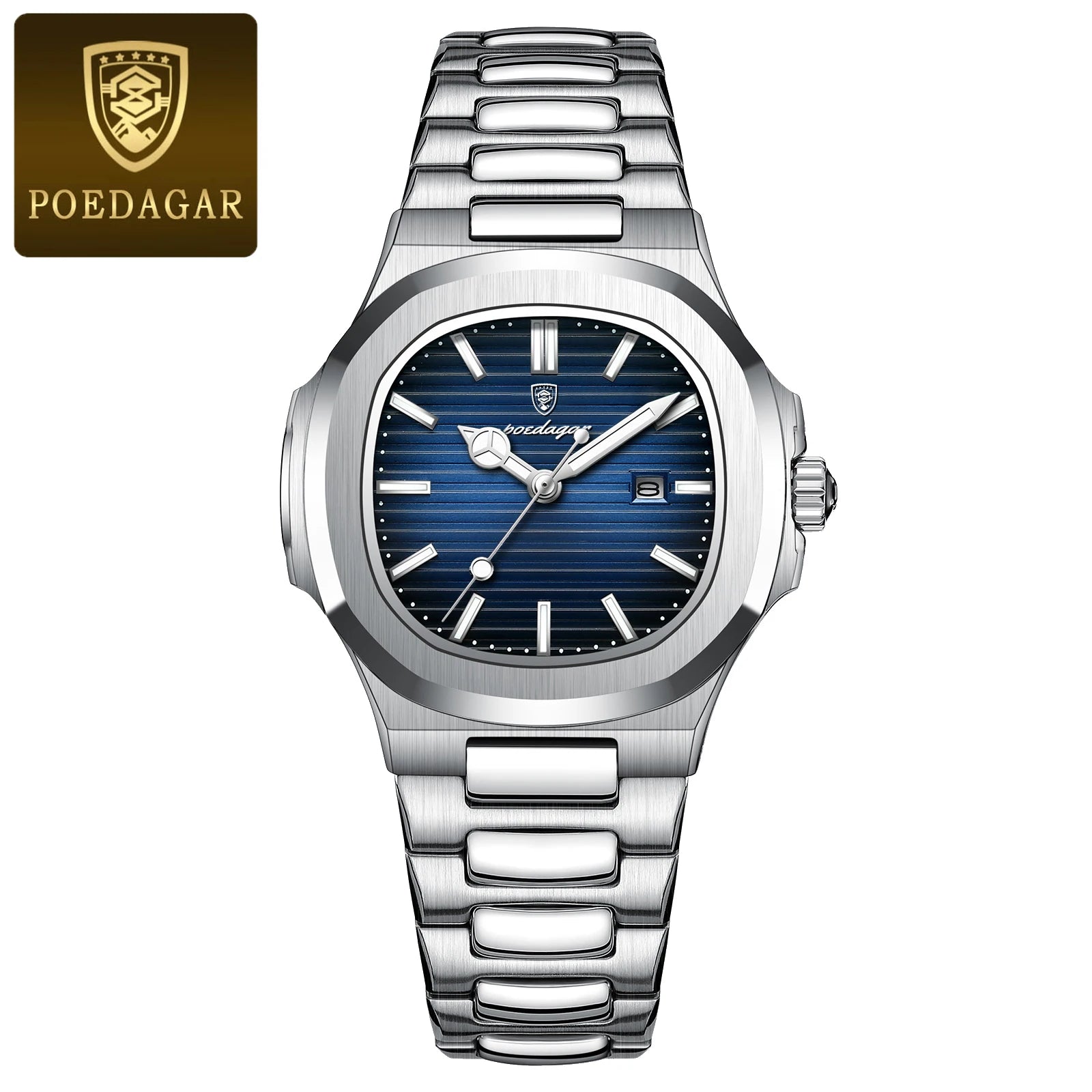 POEDAGAR Original Trendy Women's Watches Waterproof Luminous Date Ladies Wristwatch Stainless Steel Quartz Watch For Woman Reloj