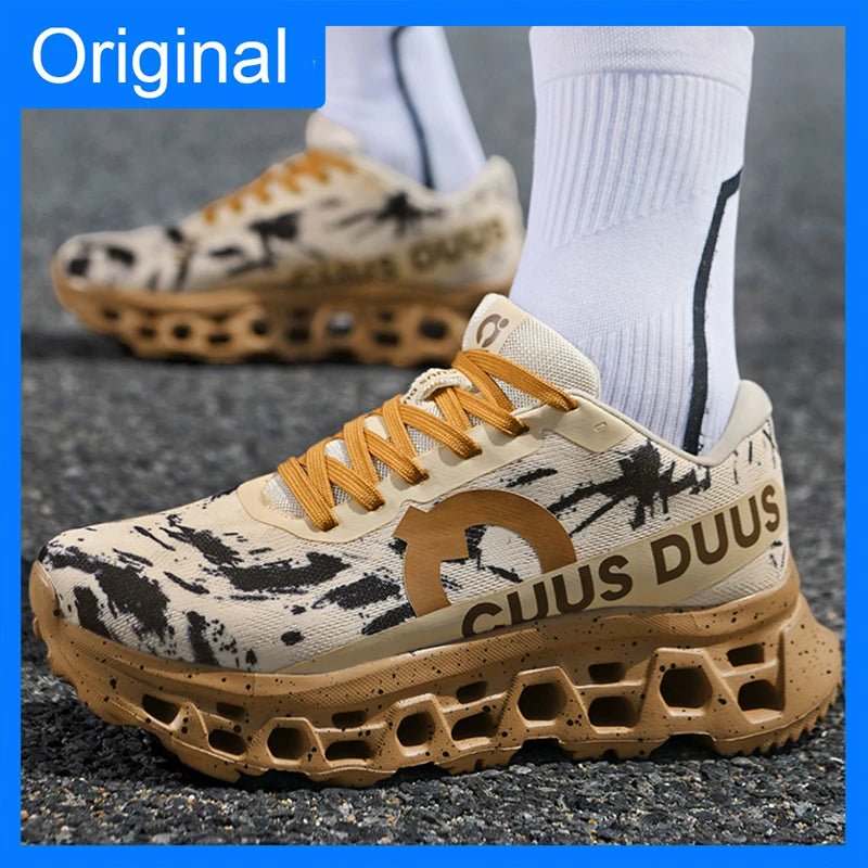 Men Sneakers High-quality Mesh Breathable Hollow Out Soft Sole Rebound Anti Slip Marathon Sports Shoes Comfort Outdoor Running