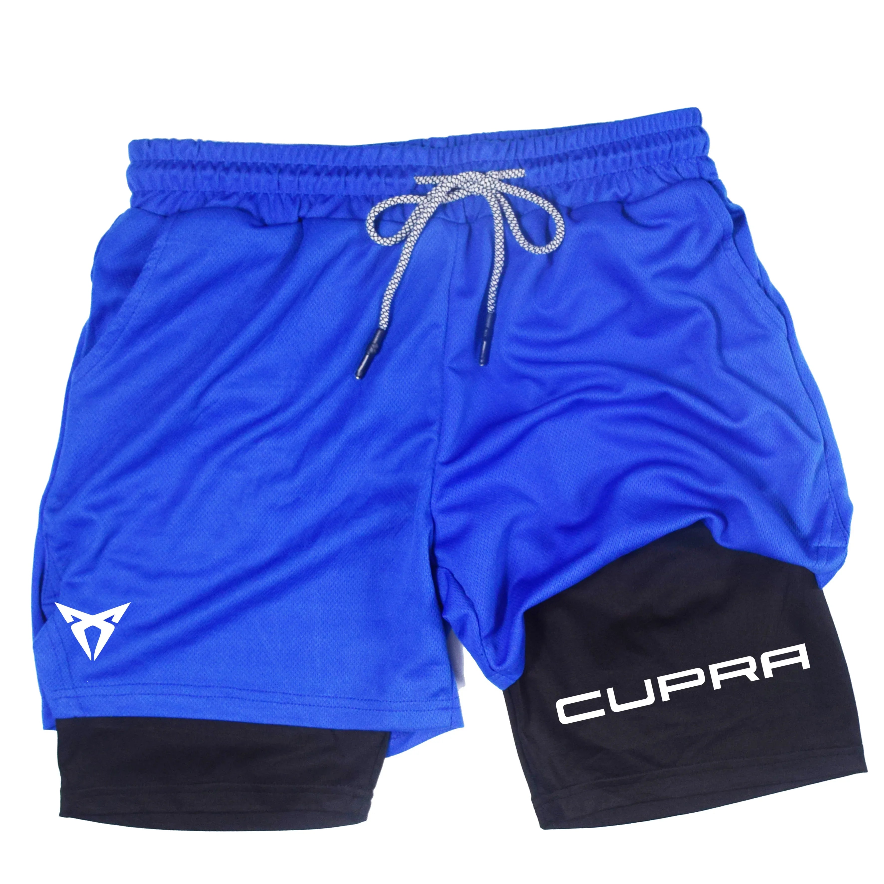Men's short sports 2-in-1, breathable, elastic, quick-dry, double-layer, summer running clothes, M-3XL RL0244