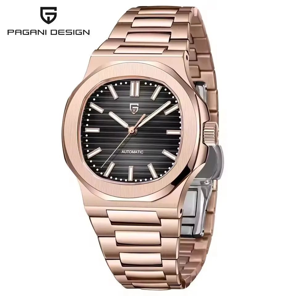 PAGANI DESIGN New Sport Elegance Mechanical Watch Stainless Steel Luminous Man watch Sapphire Seagull ST16 Movt Men's Watches