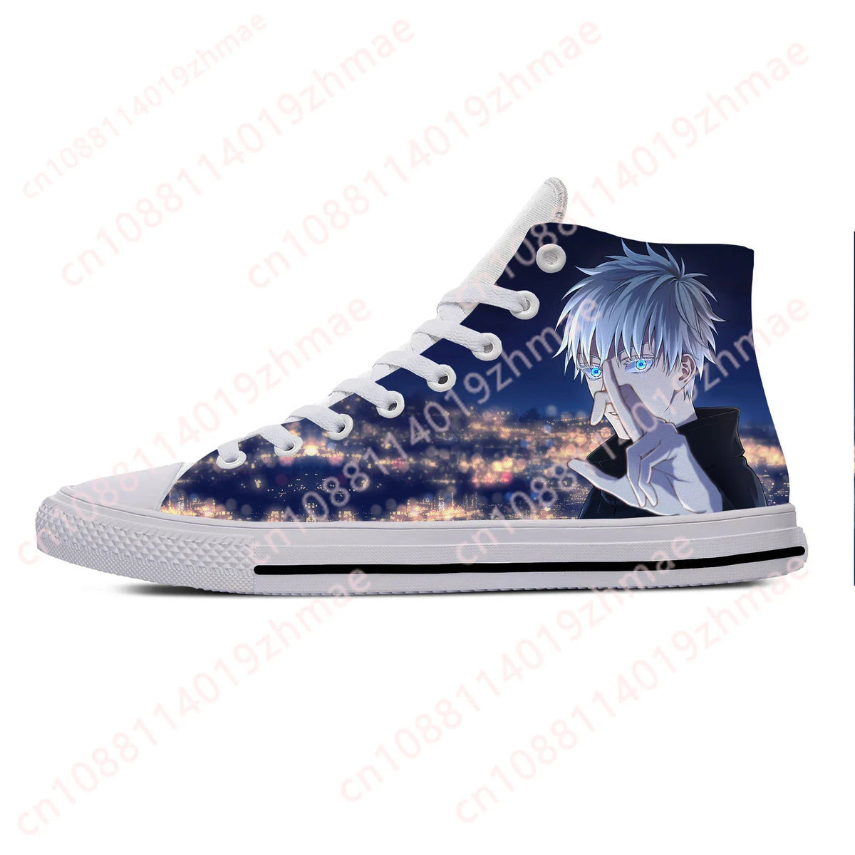 Summer Hot Anime Jujutsu Kaisen Gojo Satoru Fashion Casual Shoes High Top Men Women Latest Sneakers Classic Latest Board Shoes