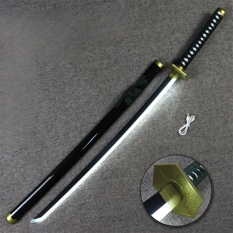 Luminous Bleach Katana Led Light Rukia Sword Anime Ichigo Cosplay Prop Ninja Knife Real Japanese Katana Bright Samurai Sabre Toy