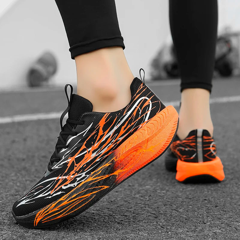 Unisex Running Shoes Women Carbon Board Speciality Marathon Shoes Men Sports Breathable Lightweight Technology Running Sneakers