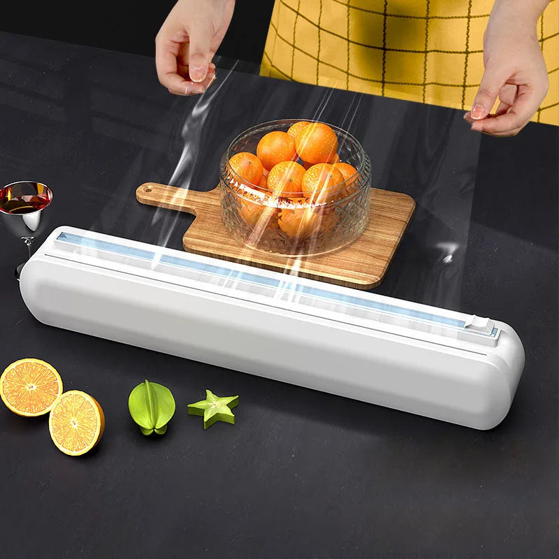 Plastic Wrap Dispenser With Cutter Film Wrap Dispenser Kitchen Tools Food Cling Film Dispenser Kitchen Accessories