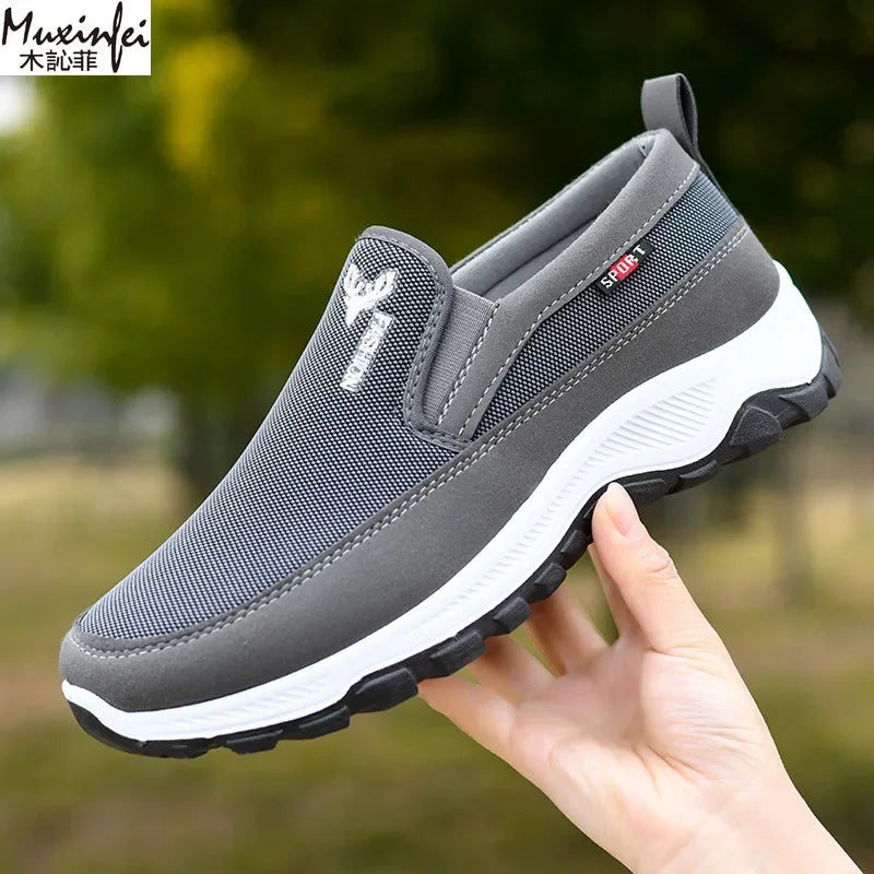 Men Sneakers Breathable Orthopedic Travel Plimsolls Slip On Comfortable for Outdoor Activity Hiking Walking