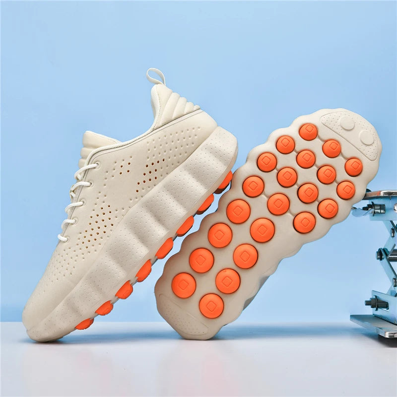 New Shoes Massage Particles Supercritical Cushioning Breathable Knit Sports Sneakers Non-slip Walking Shoe