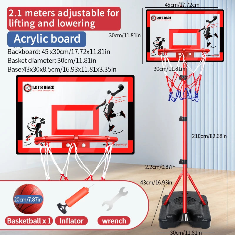 Elevatable Mobile Indoor Shooting Frame - Outdoor Training and Entertainment Basketball Frame - Adjustable Height Portable Outdo