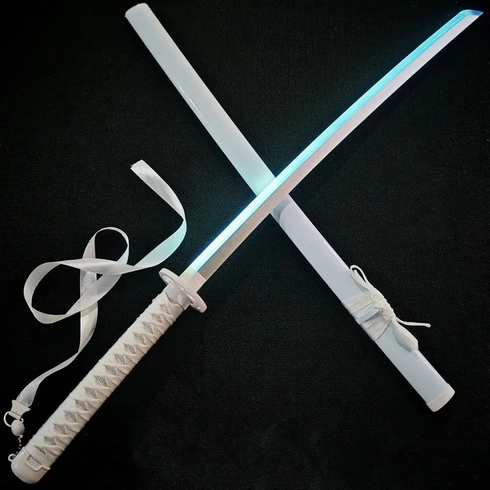 Luminous Bleach Katana Led Light Rukia Sword Anime Ichigo Cosplay Prop Ninja Knife Real Japanese Katana Bright Samurai Sabre Toy